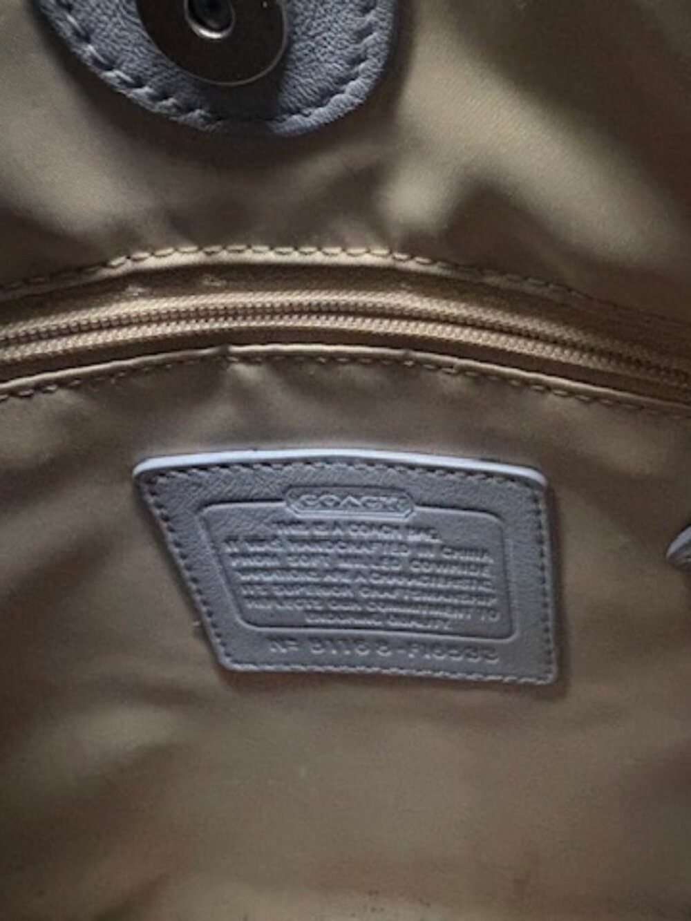 Coach Periwinkle Leather Crossbody Bag | Authentic | Original Tags & Care Card - Picture 10 of 16